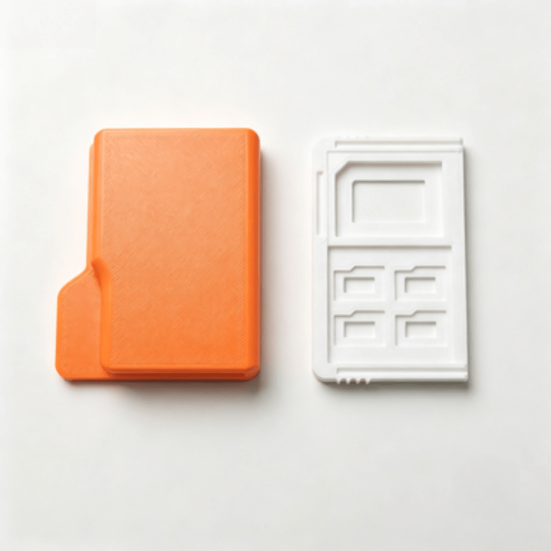 Document Scanner Portable - Custodia in plastica arancione per schede