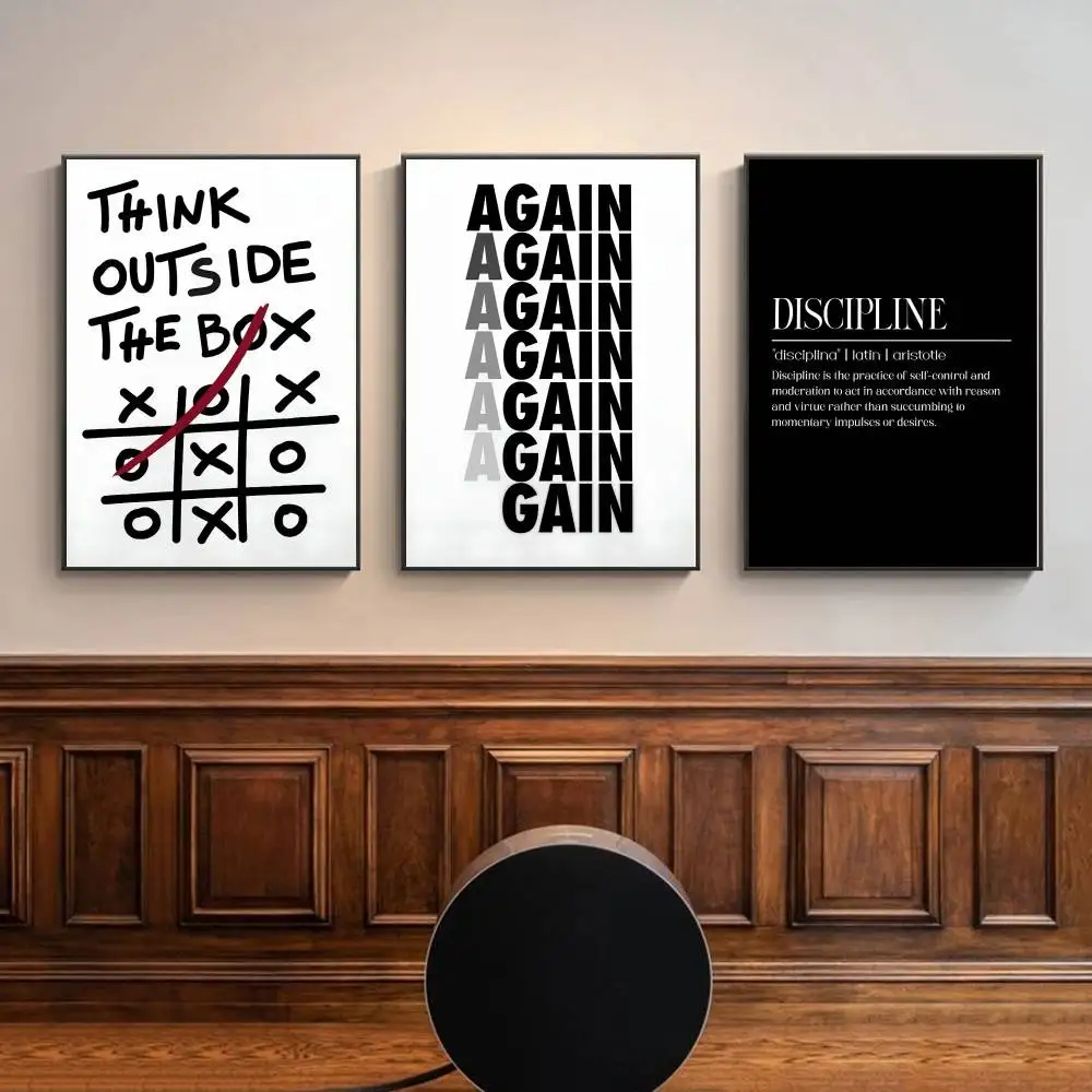 Home Office Room Inspiration - Poster con scritta motivazionale in bianco