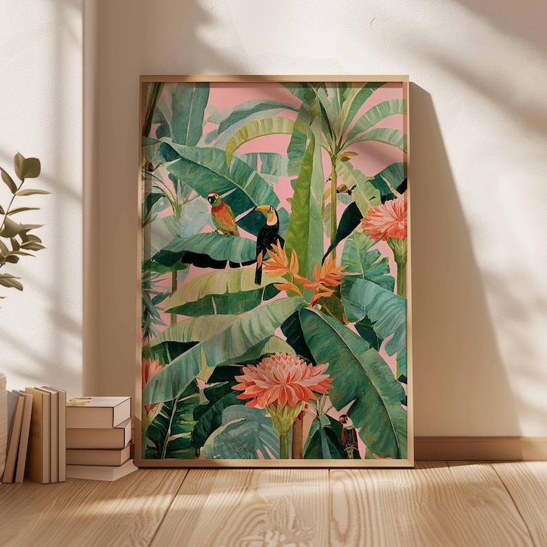 1 poster in tela tropicale ret - Home Office Or recensione e prezzo