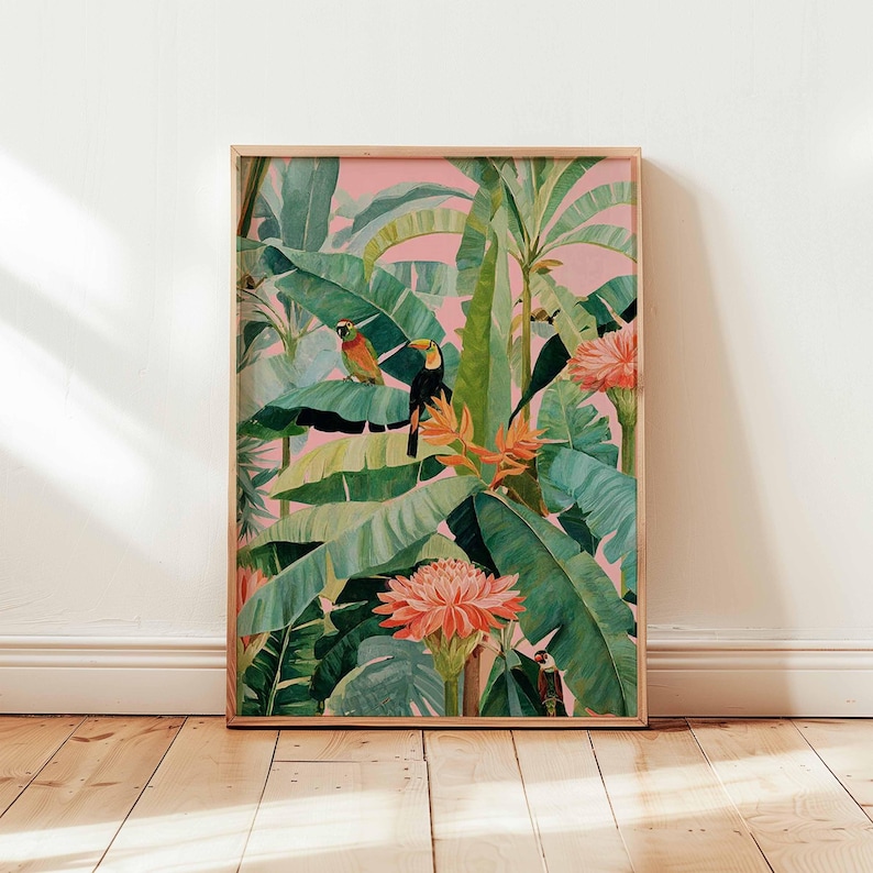 1 poster in tela tropicale ret - Home Office Or recensione e prezzo