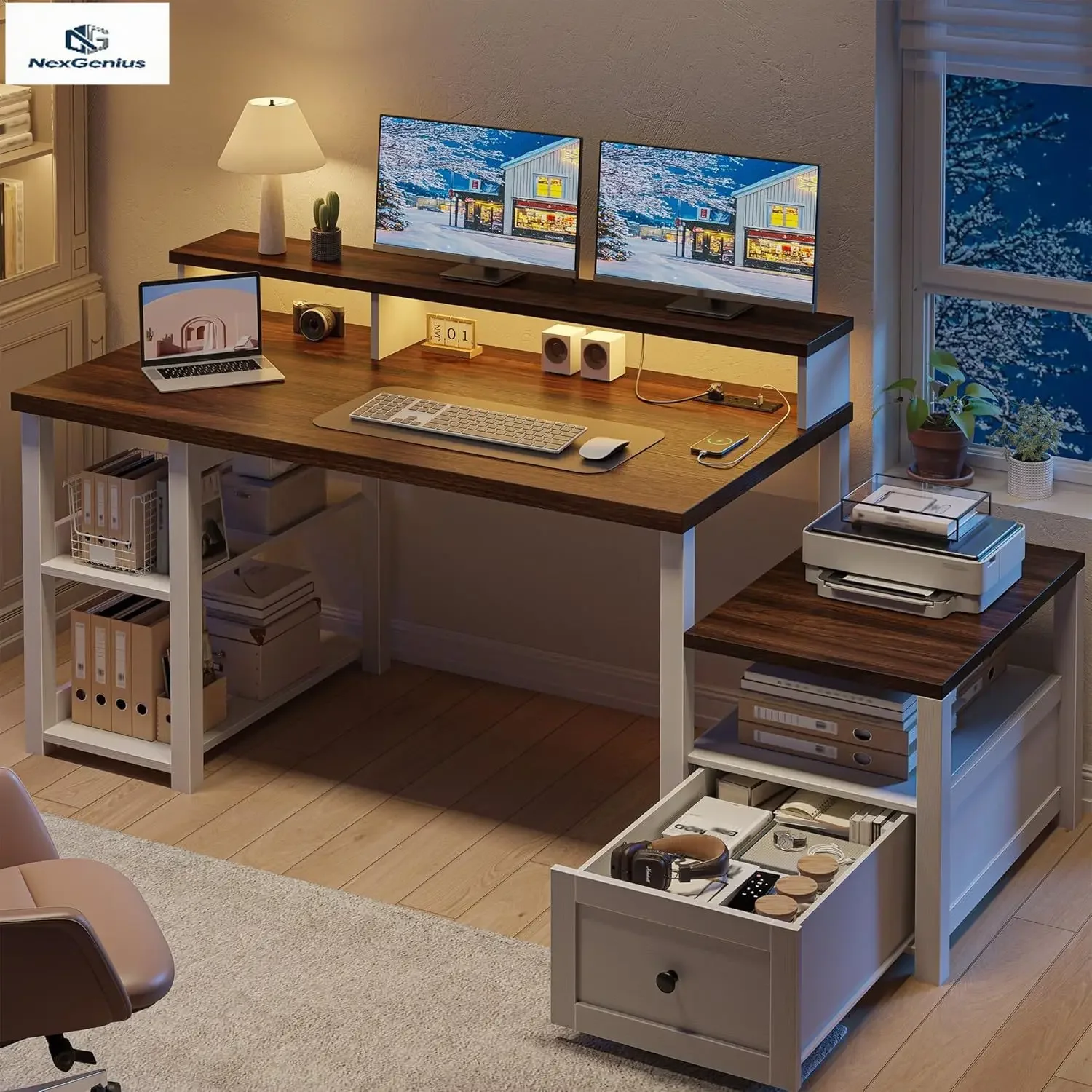 Scrivania da Gaming Bianca con - Home Office Work Table recensione e prezzo